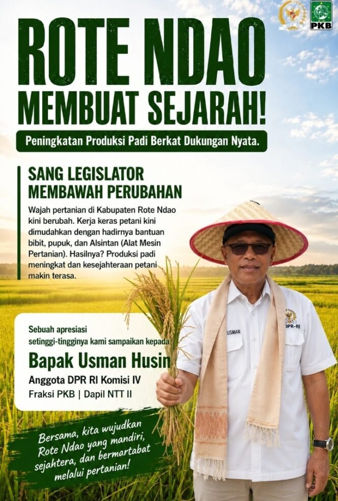 
Usman Husin: Melukis Sejarah Peningkatan Produktivitas Padi di Rote Ndao
