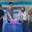 Foto : Bupati Michael Thungari saat peluncuran website SMP Negeri 1 Tahuna