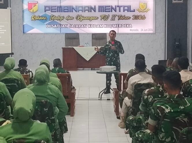 
Perkuat Fondasi Moral, Ideologi Dan Keimanan Kepada Tuhan Yang Maha Esa, Bintaljarahdam XIII/Merdeka Bekali Prajurit Hadapi Tantangan Global