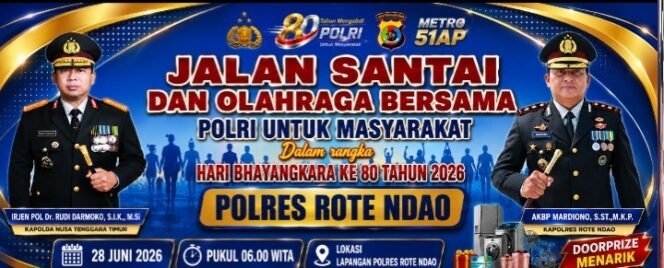 
Polres Rote Ndao Gelar Jalan Santai Sambut Hari Bhayangkara ke-80