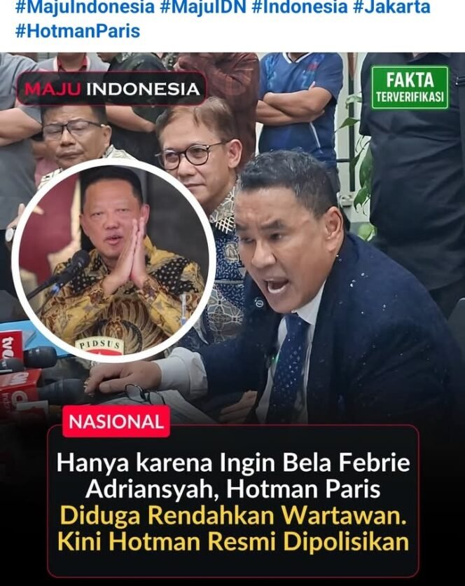 
Jangan Anggap Sepele , Dengan Satu Nomor Laporan Polisi Hotman Paris Memohon Maaf Kepada Wartawan