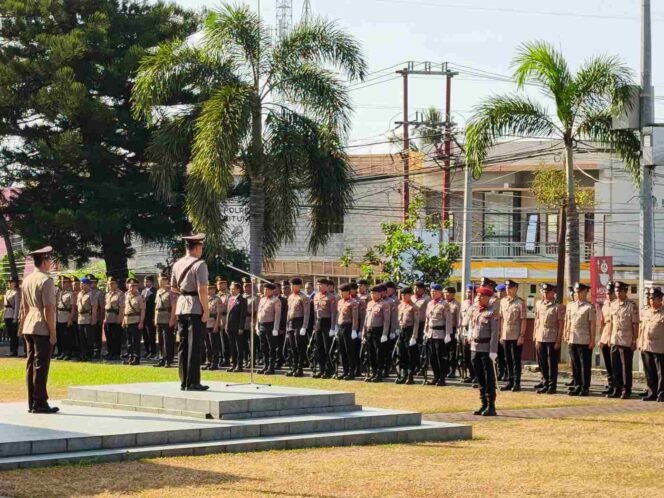
Polres Bitung Peringati Hari Juang Polri 2026, Kapolres Bacakan Naskah Proklamasi Polisi