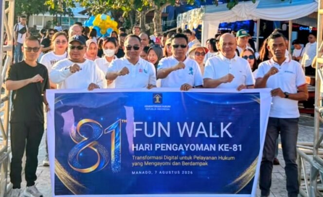 
Fun Walk dan Zumba Sambut  HUT RI dan Hari Pengayoman di Manado