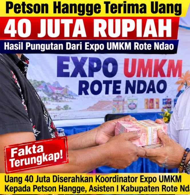 
VIRAL LAGI! PROPOSAL EXPO ROTE NDDAO DIDUGA MUNCUL, RP40 JUTA DISEBUT MENGALIR KE ASISTEN I PETSON HANGGE