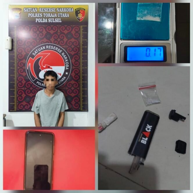 
Sembunyikan Sabu Di Dalam Korek Api Gas, Seorang Pemuda Diamankan Satresnarkoba Polres Torut Di Kawasan Darra Tagari Tallunglipu