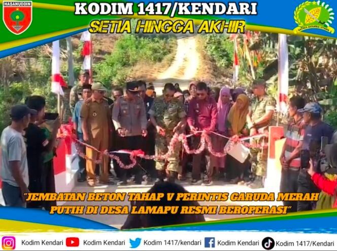 
Jembatan Beton Tahap V Perintis Garuda Merah Putih Di Desa Lamapu Resmi Beroperasi