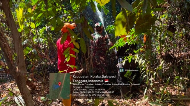 
Kebakaran Lahan di Pomalaa Hanguskan 1 Hektare, Kodim 1412 Kolaka Bergerak Cepat