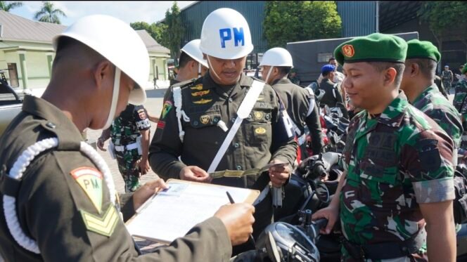 
Korem 143/HO Perketat Disiplin Prajurit, Denpom XIV/3 Kendari Gelar Operasi Gaktib