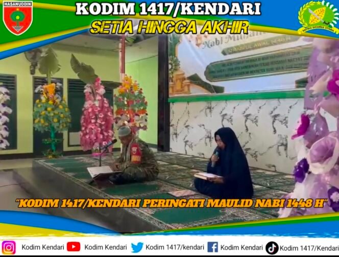 
Maulid Nabi 1448 H, Kodim 1417/Kendari Perkuat Akhlak Prajurit