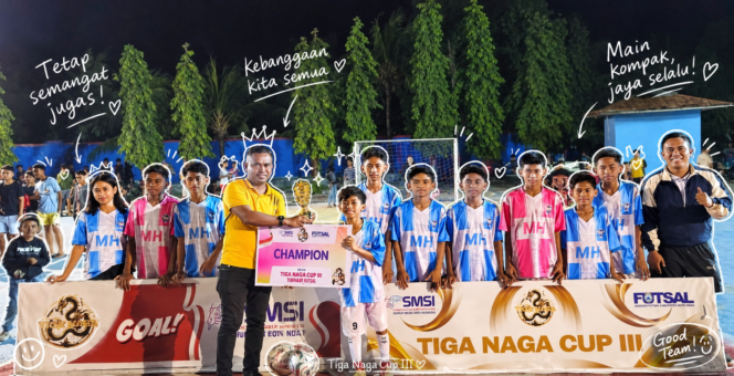 
Bos BM Juara Satu Tiga Naga Cup 2026, Bukti Kebangkitan Futsal Usia Dini di Rote Ndao