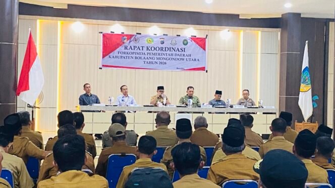 
Rakoord Forkopimda 2026 Bolmong Utara Memberikan Rekomendasi Kebijakan Dampak El-Nino Terhadap Inflasi Pangan