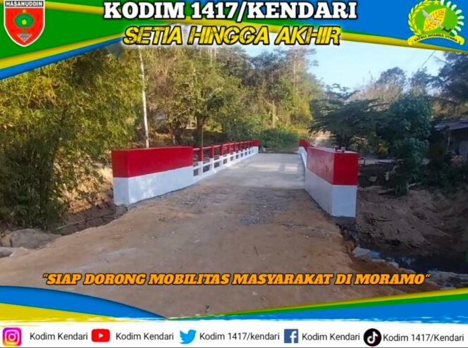 
Jembatan Beton Tahap V di Baku Taru Rampung, Mobilitas Warga Moramo Makin Lancar