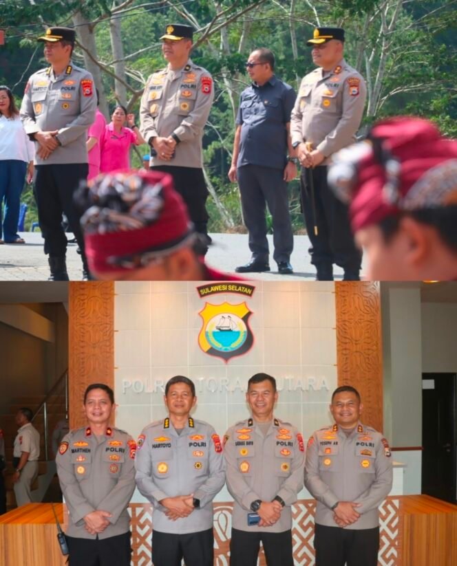 
Disambut Tari Pa’gellu, Kapolres Torut Terima Tim Supervisi Polda Sulsel