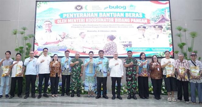
Pangdam XIII/Merdeka Dampingi Penyerahan Bantuan Pangan Menko Pangan untuk Sulut, Perkuat Ketahanan Pangan Nasional