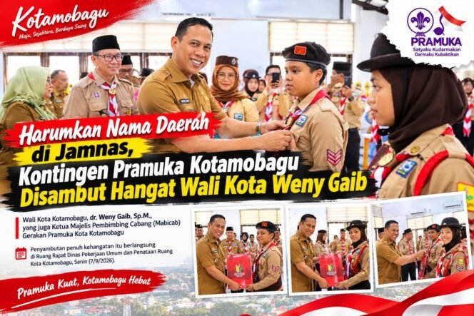 
Wali Kota Weny Gaib Sambut Kontingen Pramuka Kotamobagu dari Jamnas XII 2026
