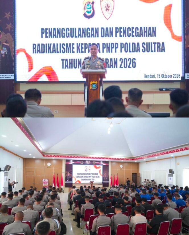 
Cegah Radikalisme, Polda Sultra Bekali 250 Personel dengan Wawasan Kebangsaan